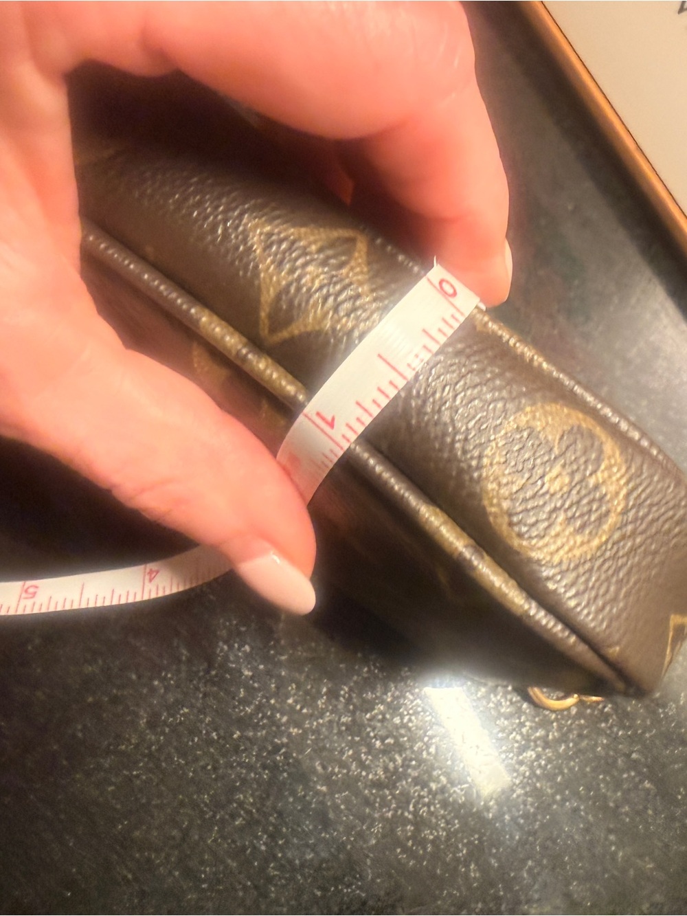 Brown Monogram Mini Bag with Gold Chain - Picture 8 of 12